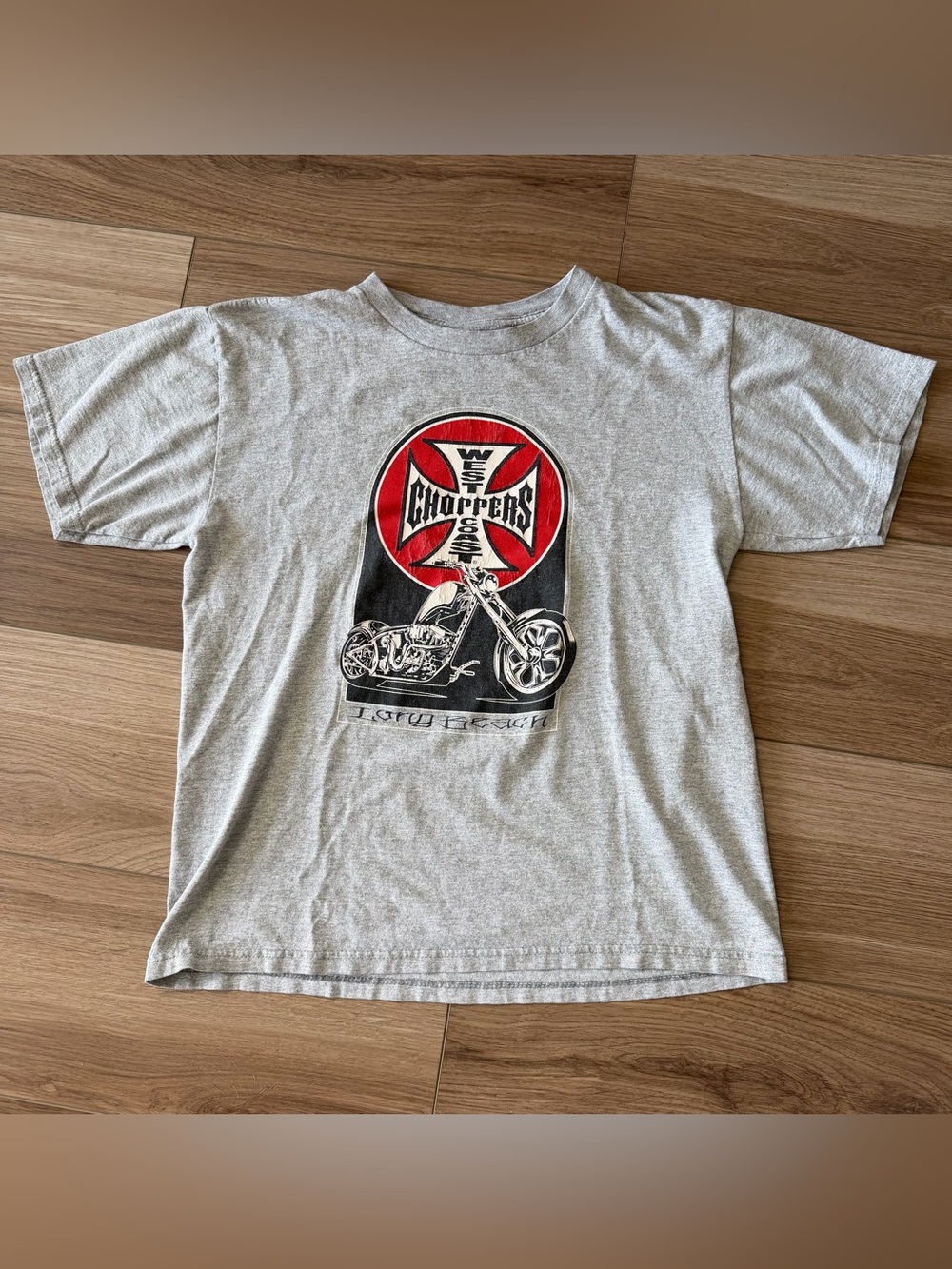 Vintage West Coast Choppers Long Beach Grey Motorcycle T-Shirt